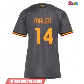 Lacne Ženy Futbalové dres AS Roma Donyell Malen #14 2026-27 Krátky Rukáv - Tretina